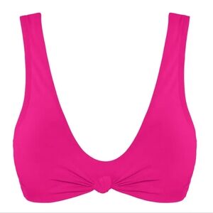 Robin Piccone Olivia Scoop Neck Bikini Top Fuschia Size Medium